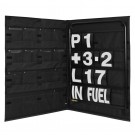 BG Racing Standard 4 Row Black Aluminium Pit Board Kit
