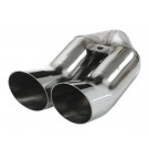 Jetex Universal Exhaust Twin Upswept Dtm Weldable Tailpipes 2.5" Stainless Steel (U196370)
