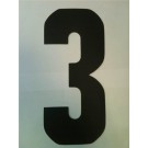 LMA 11" Slimline Race Number, Black