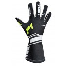 P1 Racewear Speed Gloves FIA 8856-2018 Black/Silver/White Size 9