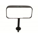 Racetech F1 Style Mirror Fixed Mounted With Straight Stem Black