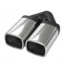 Jetex Universal Exhaust Twin Square Weldable Tailpipes 2.5" Stainless Steel (U186300)