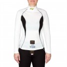 P1 Racewear Womens Slim Fit Modacrylic Long Sleeve Top White/Black Size L