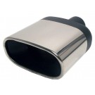 Jetex Universal Exhaust Oval Tailpipe 2.5" Stainless Steel (U266300)